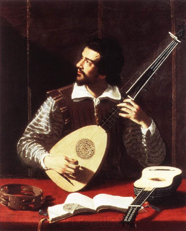 GRAMATICA, Antiveduto The Theorbo Player dfghj Spain oil painting art
